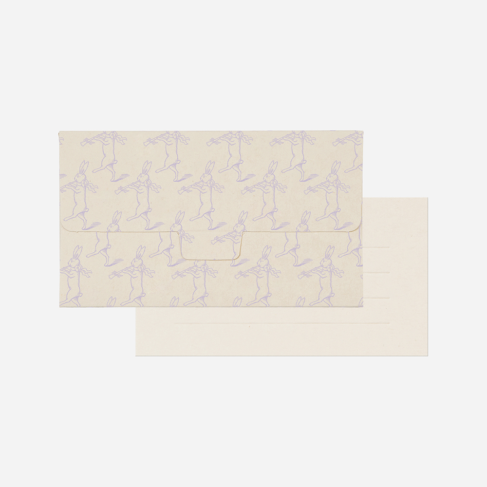 Small envelope/card  - The march of rabbits
